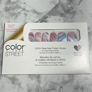 Color Street Cotton Candy Swirl Nail Strips NWT